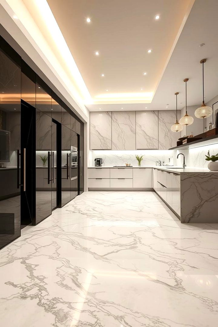 Marble Flooring - 22 Kitchen Floor Ideas