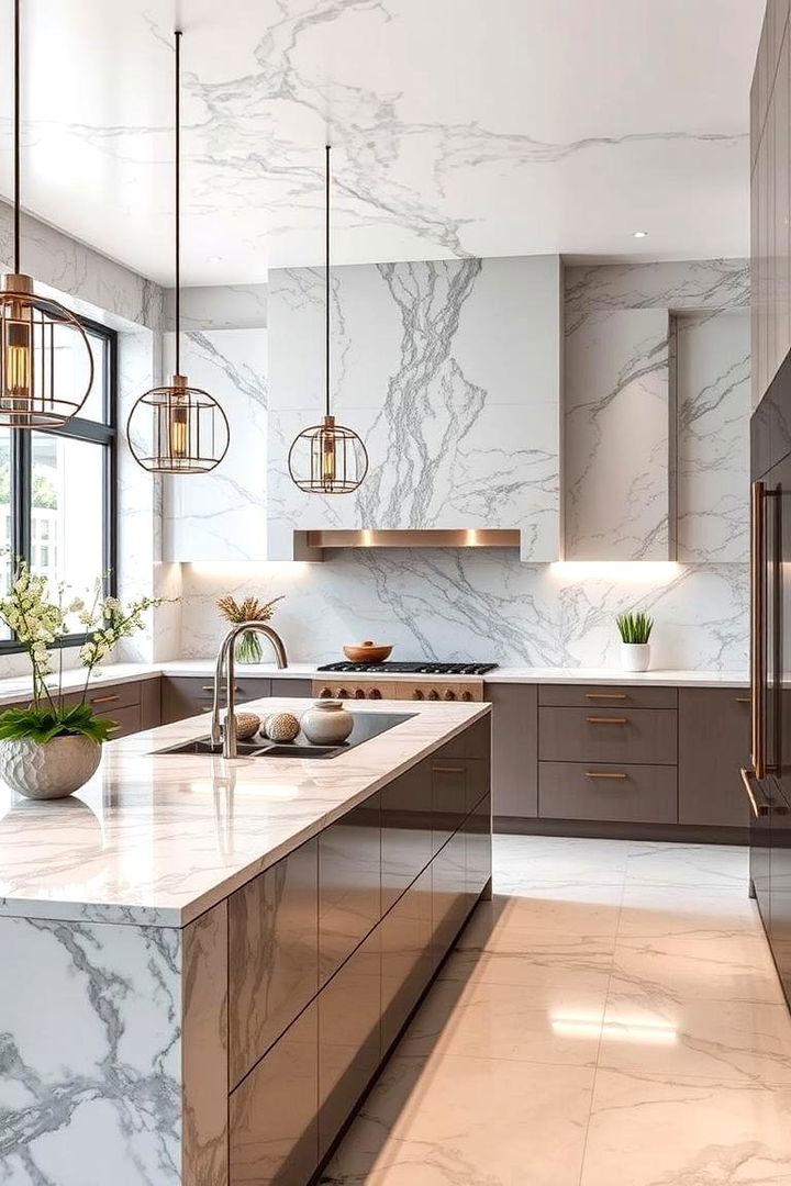 Marble and Gray Fusion - 22 Gray Kitchens