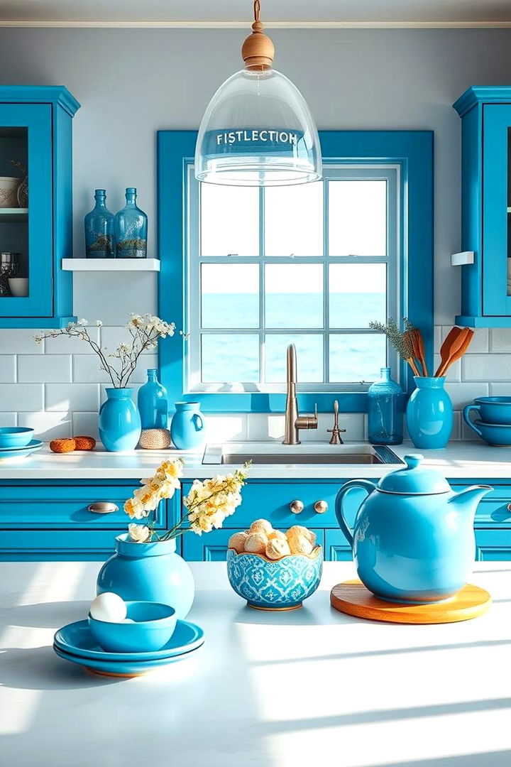 Marine Blue Accents - 22 coastal kitchen ideas
