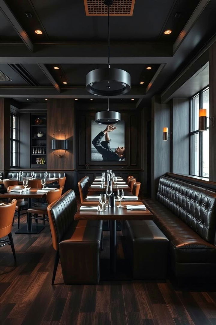 Masculine Strong Design - 22 dark wood floor dining room ideas