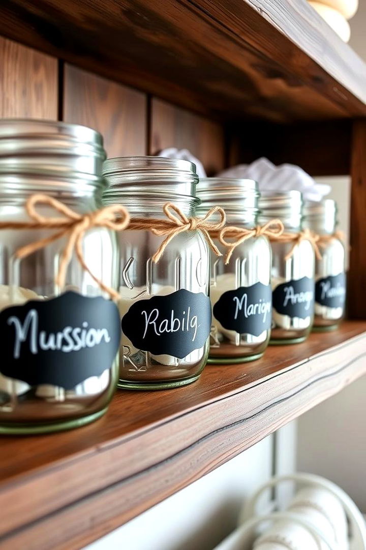 Mason Jar Storage Solutions - 22 Rustic Nursery Ideas