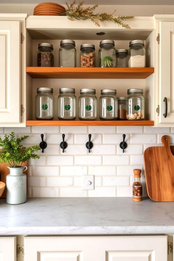 Mason Jar Storage Solutions - 22 Country Kitchen Ideas