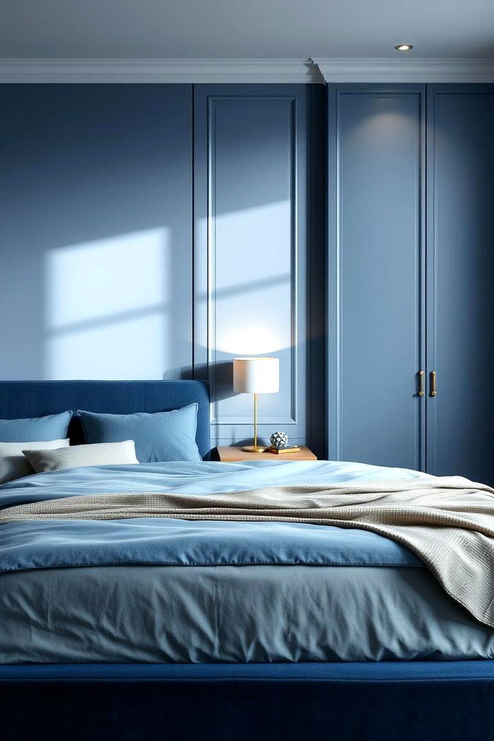 Matte Blue Sophistication - 22 Moody Blue Bedroom Ideas