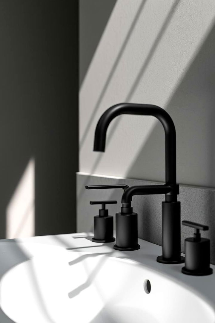 Matte Finish Beauty - 22 Bathroom With Black Fixtures