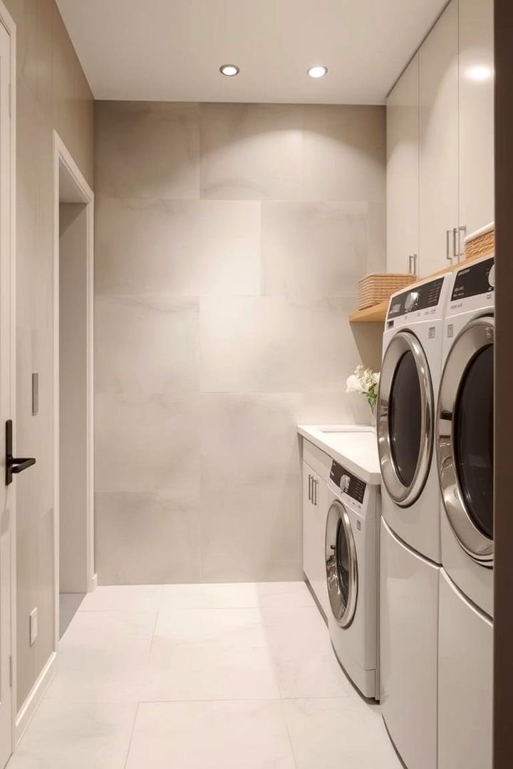 Matte Finish for Sophisticated Look - 22 Laundry Room Tile Ideas