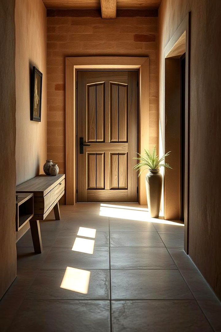 Matte Finishes with Rustic Vibes - 22 Small Entryway Tile Floor Ideas