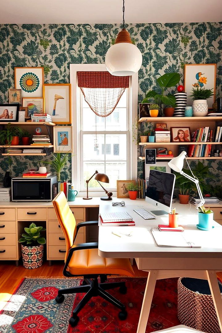 Maximalist Office Setup - 22 Maximalist Decor Ideas