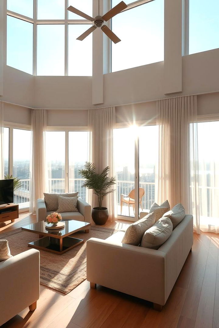 Maximize Natural Light - 22 Small Living Room Ideas With Tv and Dining Table