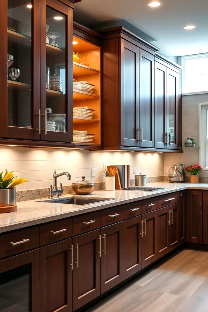 Maximized Storage Solutions - 22 Brown Kitchen Cabinets Ideas
