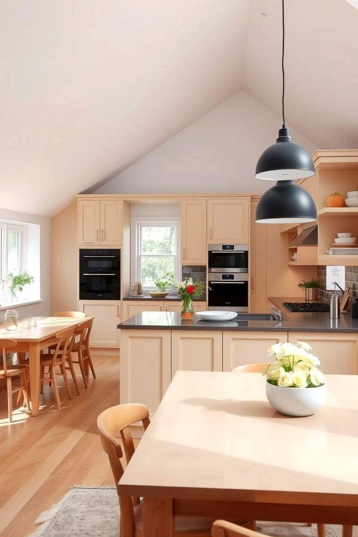 Maximizing Multifunctional Spaces Under Sloped Ceilings - 22 Sloped Ceiling Kitchen Ideas