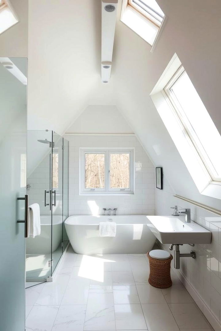 Maximizing Natural Light - 22 Attic Bathroom Ideas