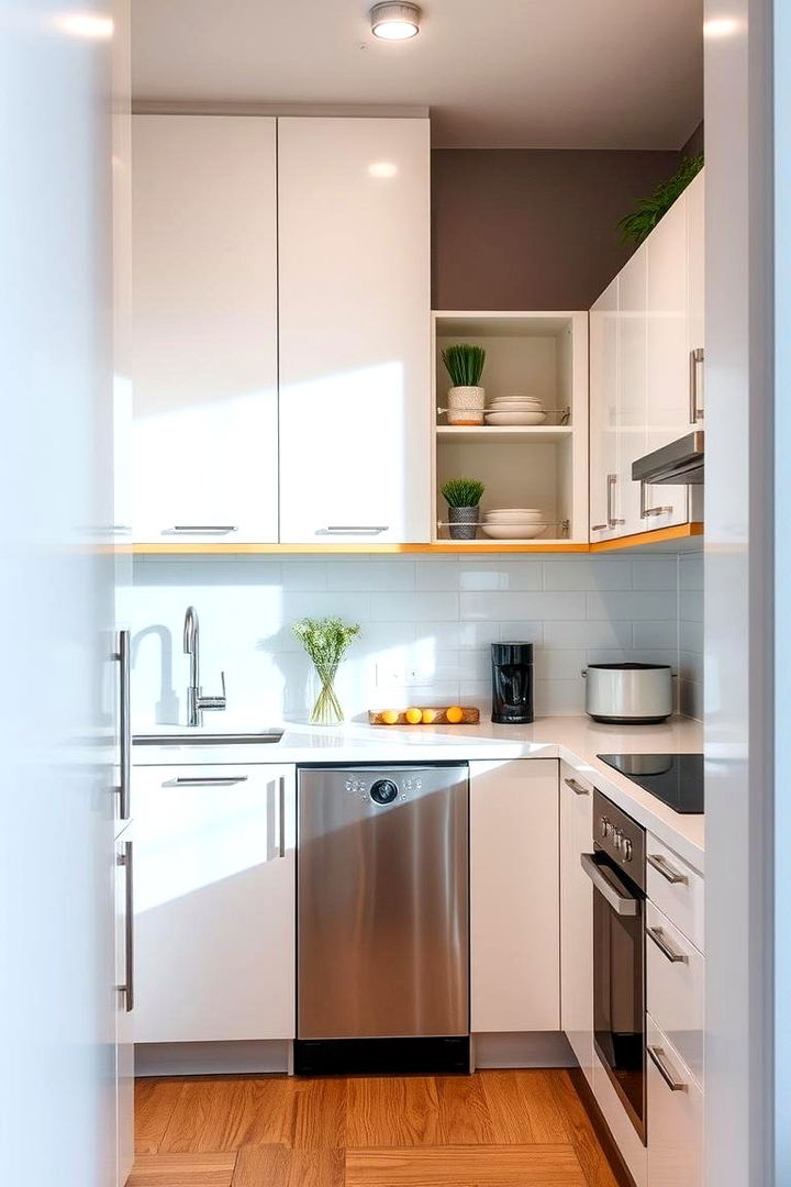 Maximizing Perceived Space - 22 Off-white Kitchen Cabinets