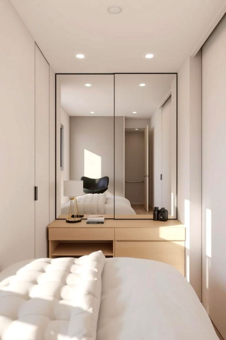 Maximizing Space - 22 Mirror Behind Nightstand Design Ideas