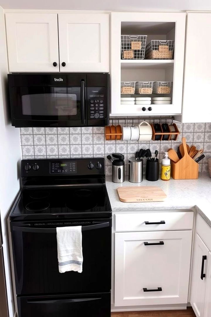 Maximizing Storage and Functionality - 22 Kitchen With Black Appliances