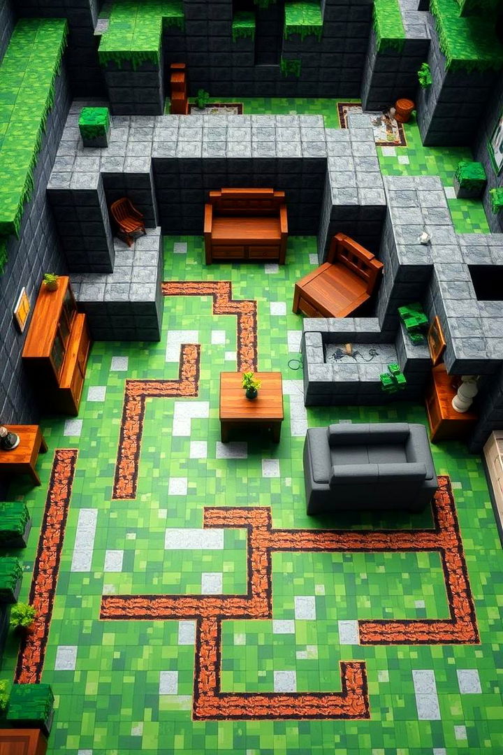 Maze Inspired Layout Ideas - 22 Minecraft Themed Bedroom Ideas