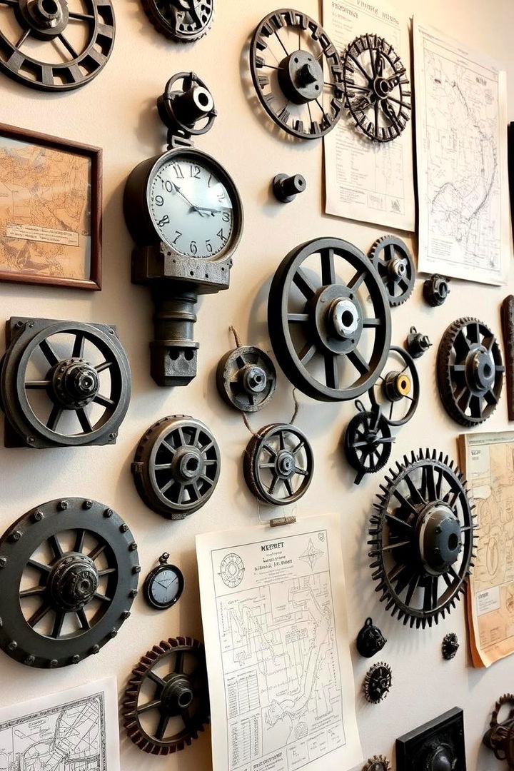 Mechanical Wall Art Displays - 22 Steampunk Interior Design Ideas
