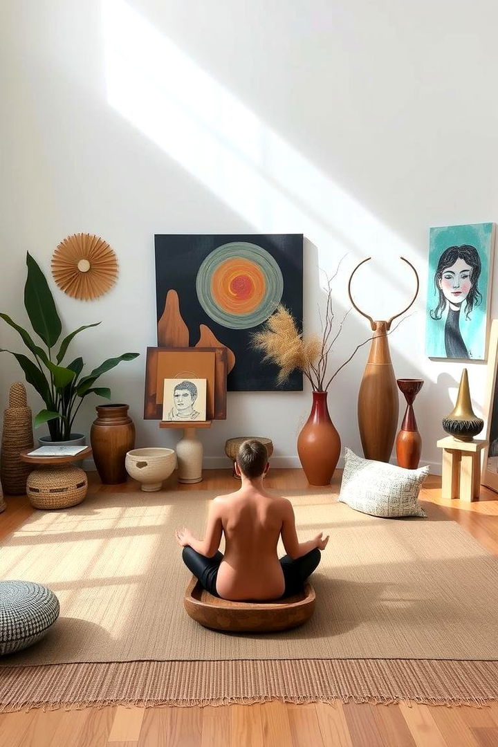 Meditation Room with Artistic Accents - 22 meditation room ideas