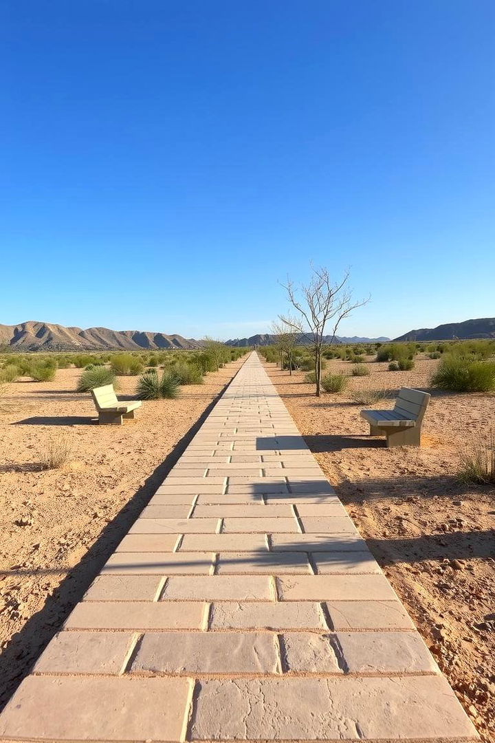 Meditative Pathways and Seating Areas - 22 Desert Landscape Ideas
