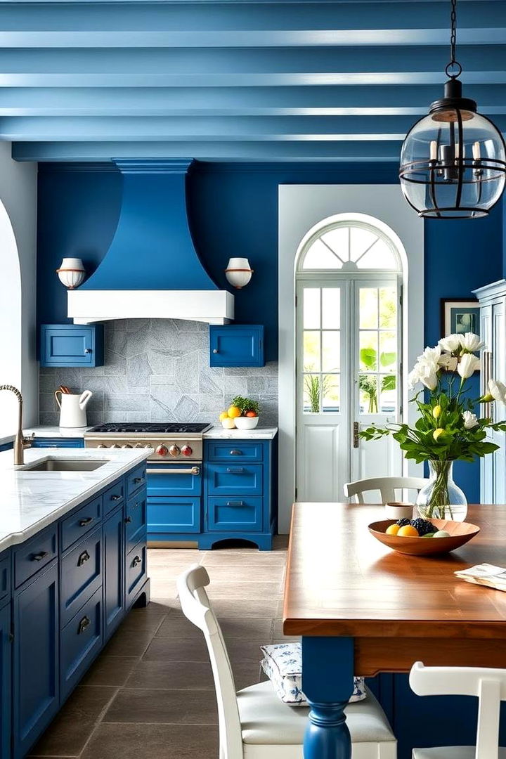 Mediterranean Blue Tones - 22 Kitchen Island Color Ideas