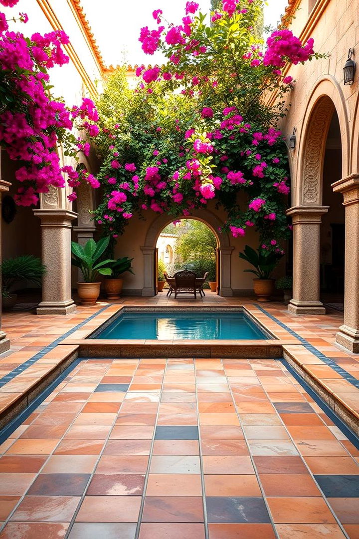 Mediterranean Courtyard Charm - 22 Pool Landscaping Ideas