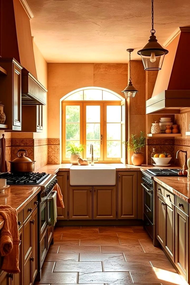 Mediterranean Earth Warmth - 22 Green and Brown Kitchen Ideas