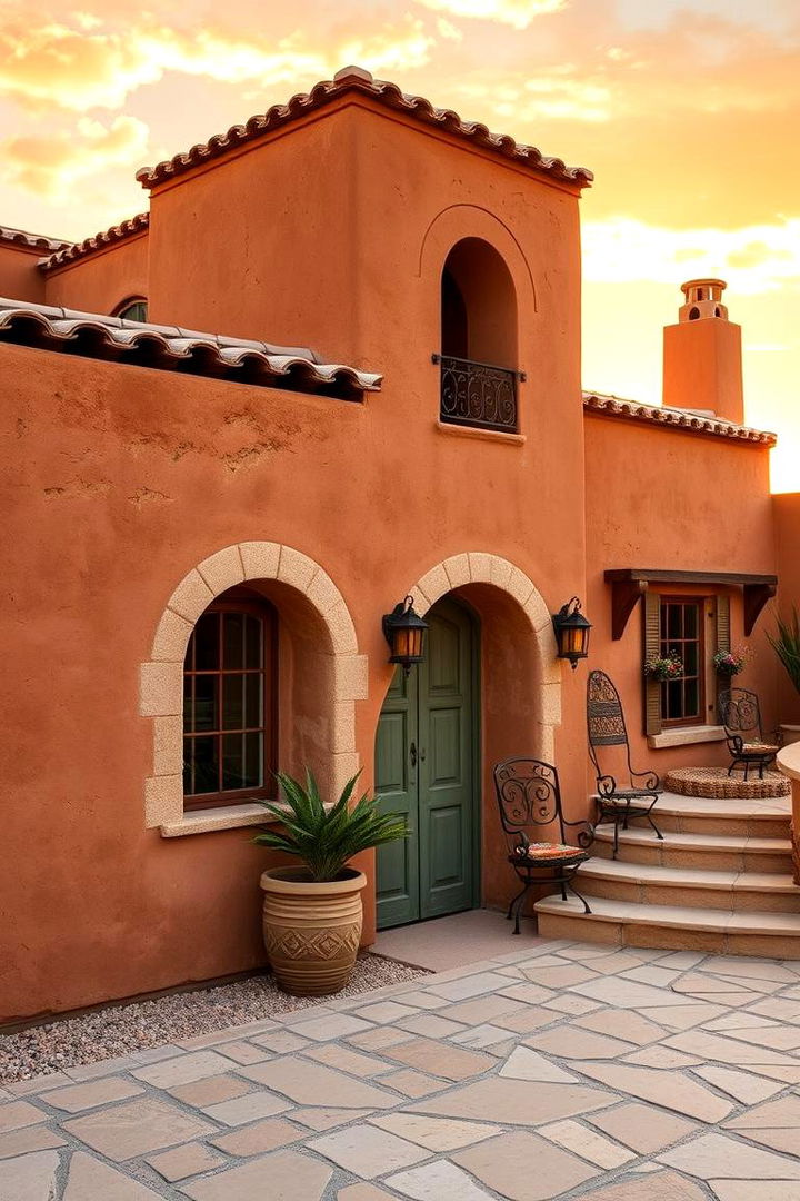 Mediterranean Inspiration - 22 Home Designs Using Natural Clay Siding Colors