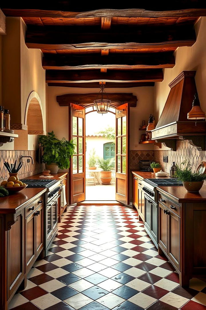 Mediterranean Inspirations - 22 Kitchens With Checkered Floors
