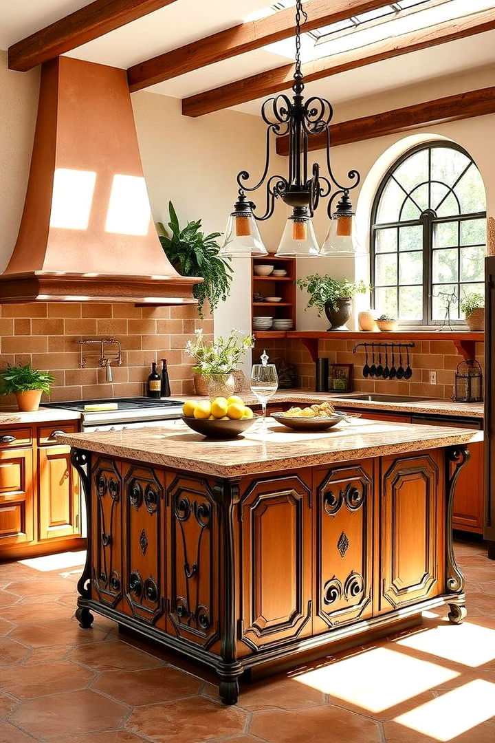 Mediterranean Inspired Design - 22 Kitchen Island Centerpiece Ideas