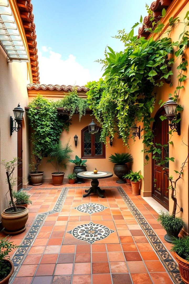 Mediterranean Inspired Sunken Patio - 22 Sunken Patio Ideas