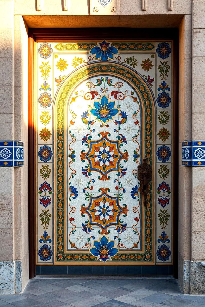 Mediterranean Mosaic Details - 22 Summer Front Door Decor Ideas