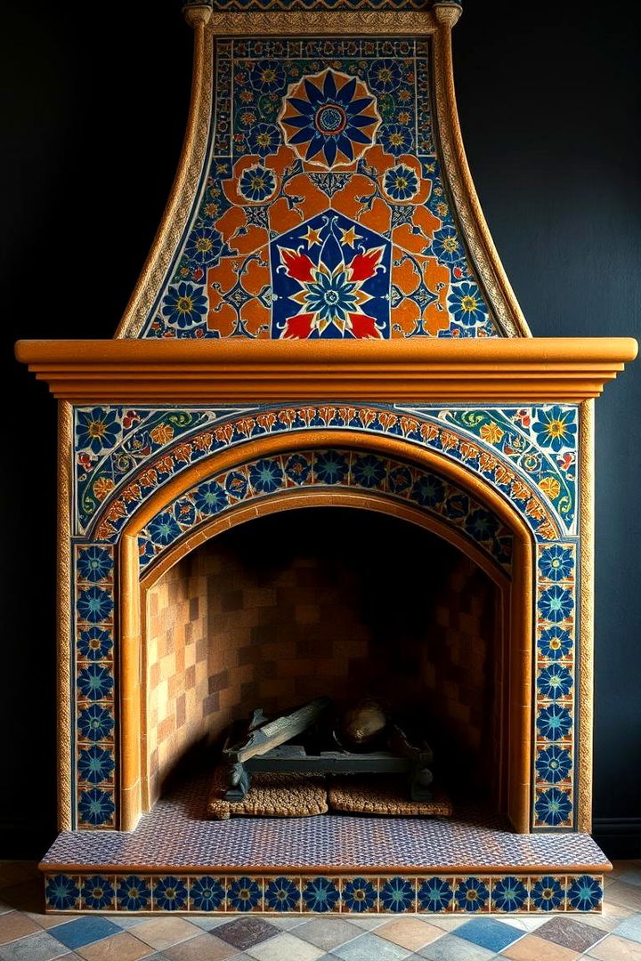 Mediterranean Mosaic Magic - 22 Spanish Style Fireplace Ideas