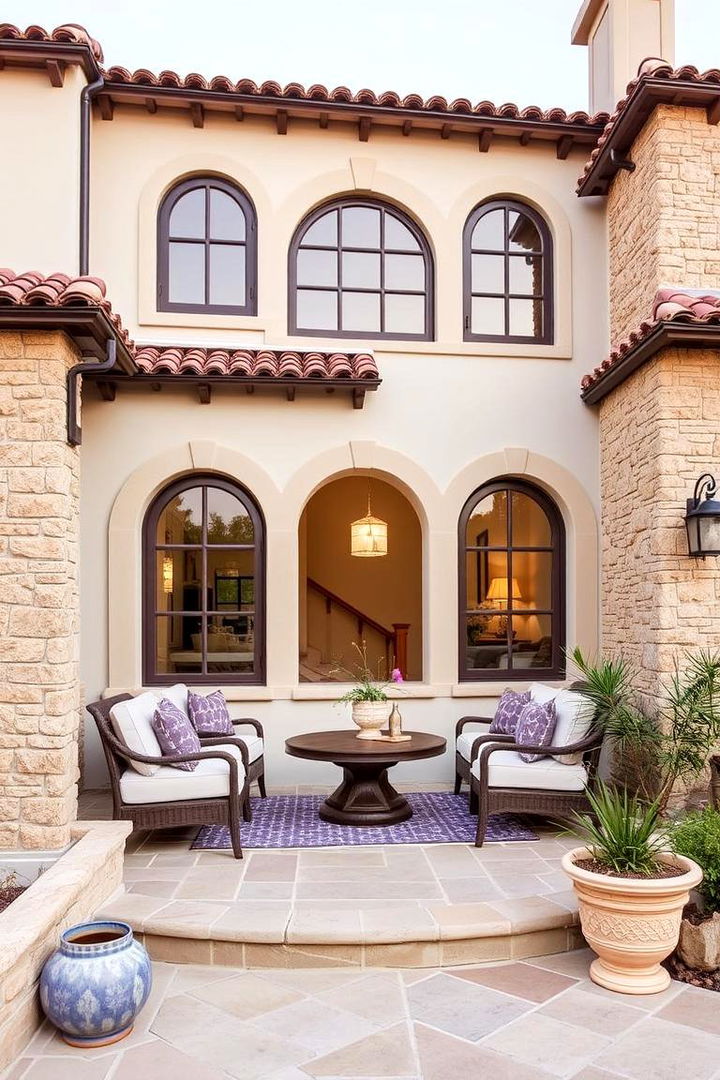 Mediterranean Purple Touches - 22 Purple House Exterior Ideas