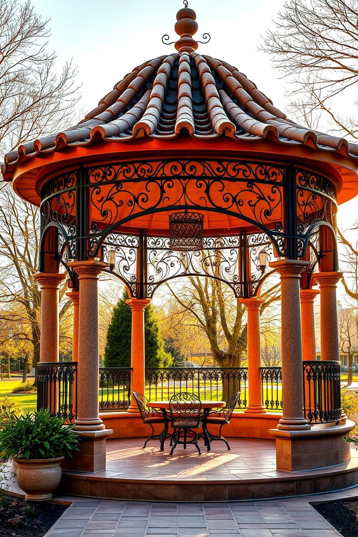 Mediterranean Style Gazebo - 22 Backyard Gazebo Ideas