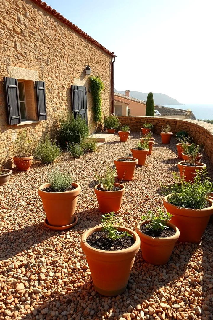 Mediterranean Style Gravel Garden - 22 Gravel Garden Ideas