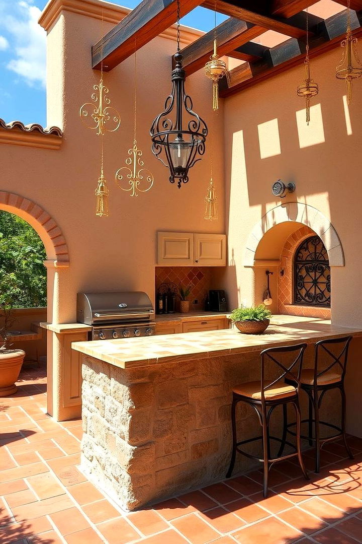 Mediterranean Vibes - 22 Stucco Outdoor Kitchen Ideas