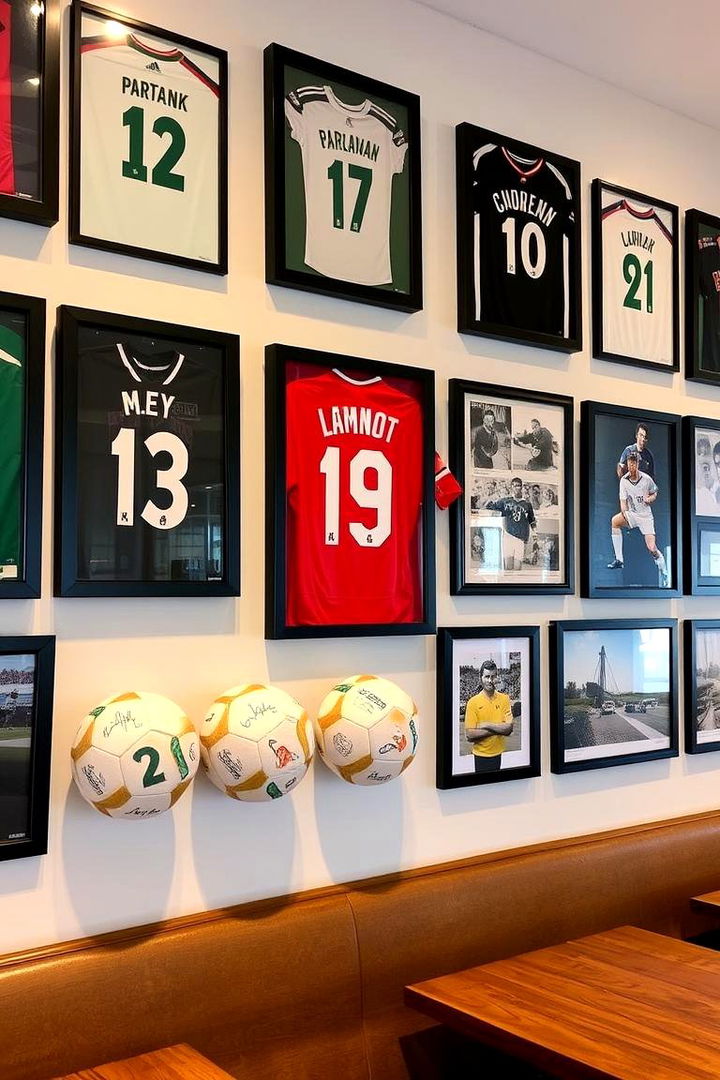 Memorabilia Display Features - 22 Soccer Themed Bedroom Ideas