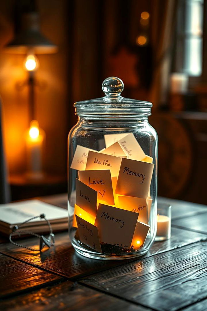 Memory Jar with Love Notes - 22 40th Wedding Anniversary Gift Ideas