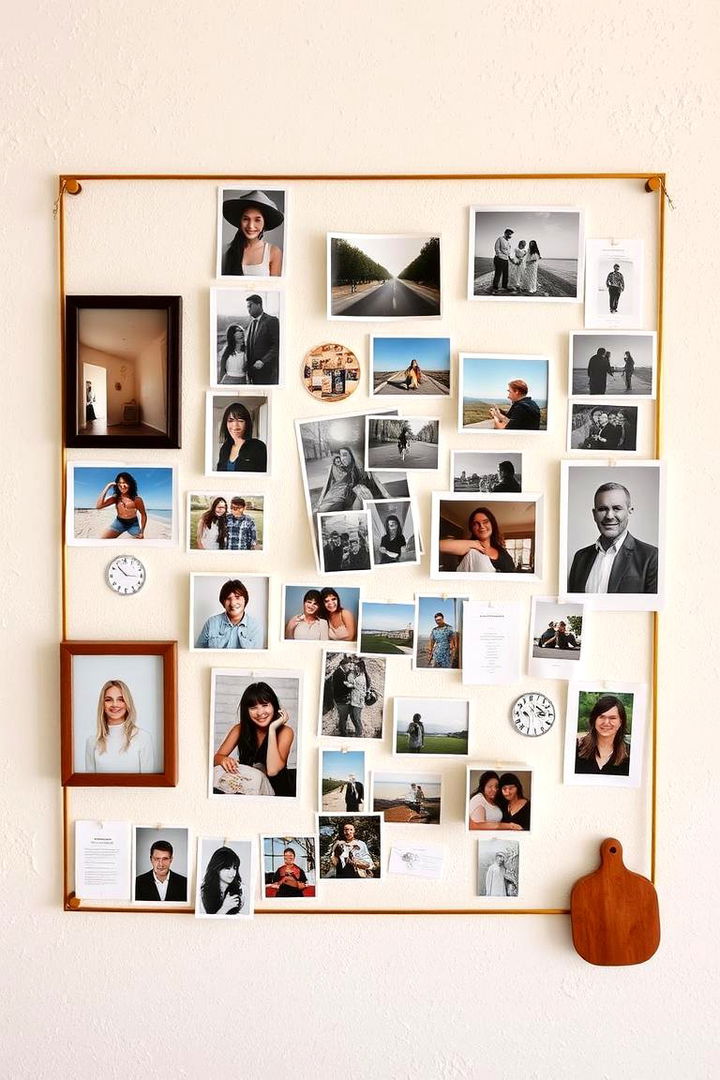 Memory and Photo Board - 22 Blank Wall Ideas