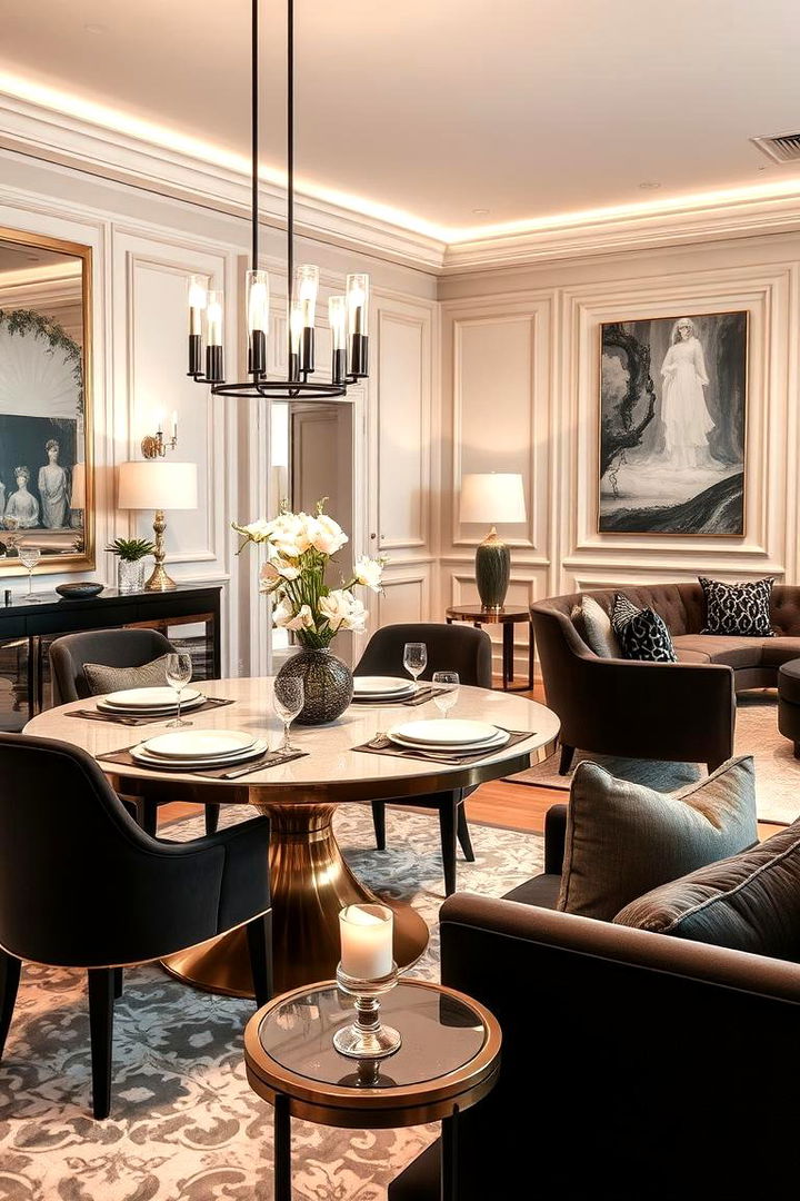 Merging Dining Elegance with Living Ambiance - 22 Living Room Dining Room Combos