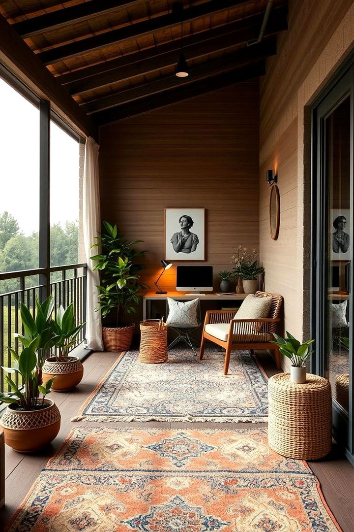 Merging Indoor and Outdoor Elements - 22 Balcony Office Ideas