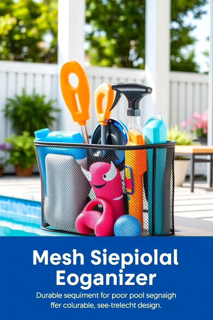 Mesh Organizers for Easy Equipment Sorting - 22 Pool Storage Ideas