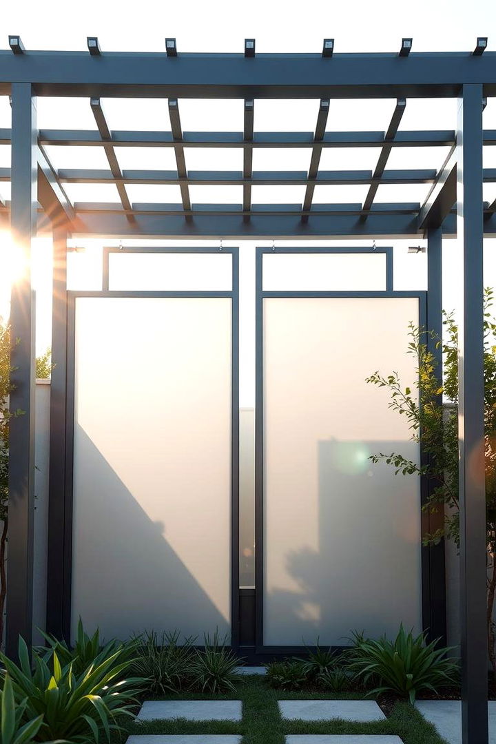 Metal Lattice Panels for Contemporary Flair - 22 Garden Divider Ideas