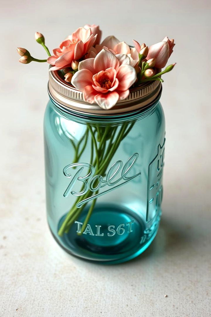 Metallic Accent Spotlight - 22 Mason Jar Centerpiece Ideas