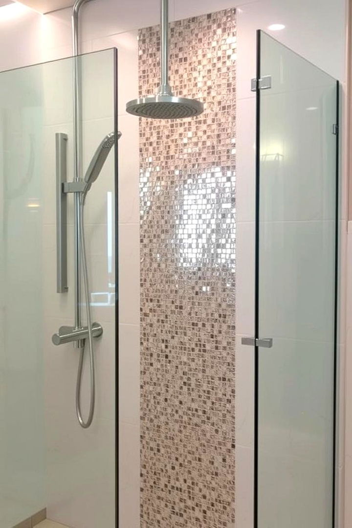 Metallic Accents - 22 Walk-in Shower Tile Ideas