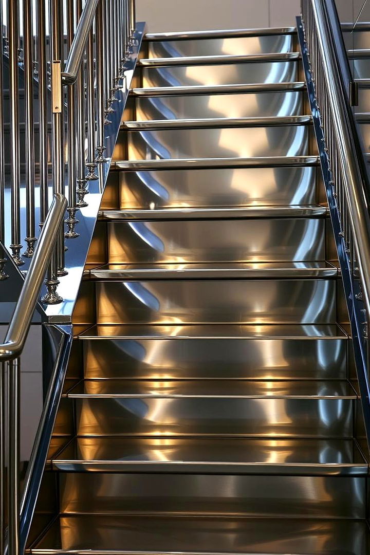 Metallic Accents - 22 Contemporary Staircase Design Ideas