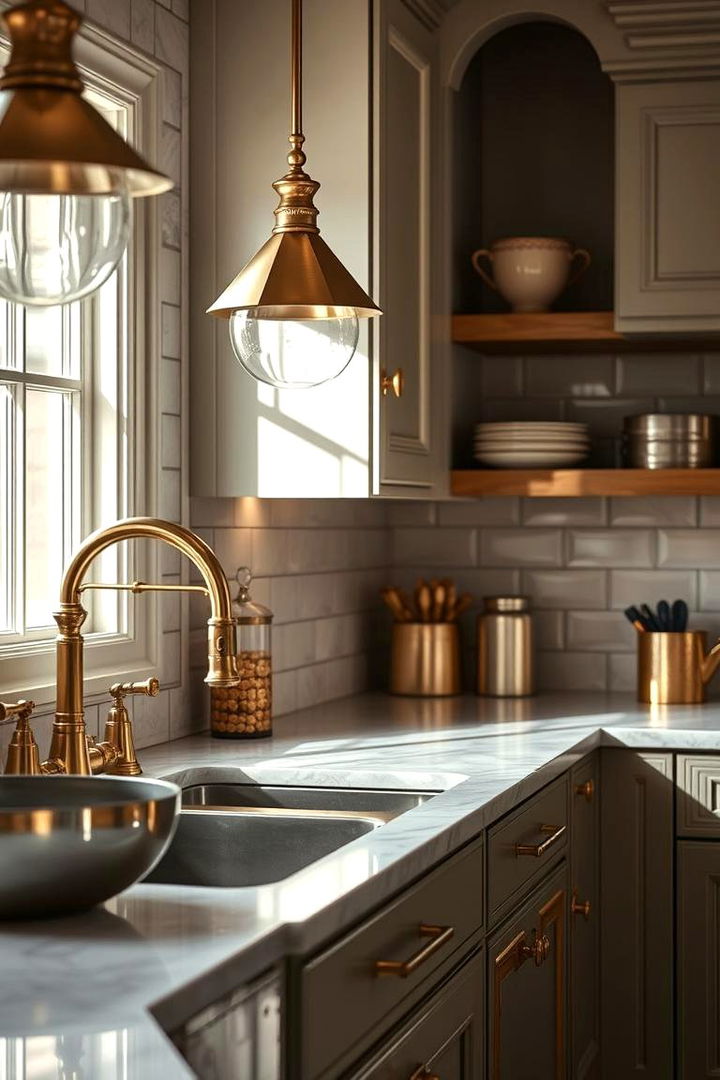 Metallic Accents and Finishes - 22 Art Deco Kitchen Ideas