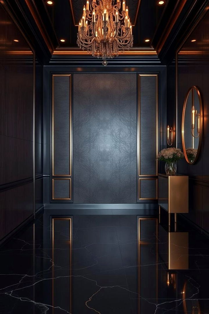 Metallic Accents with Rich Colors - 22 Floor and Wall Color Ideas