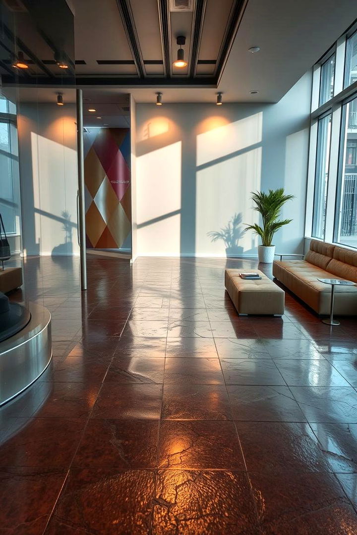 Metallic Concrete Floor Finishes - 22 Indoor Concrete Floor Paint Ideas