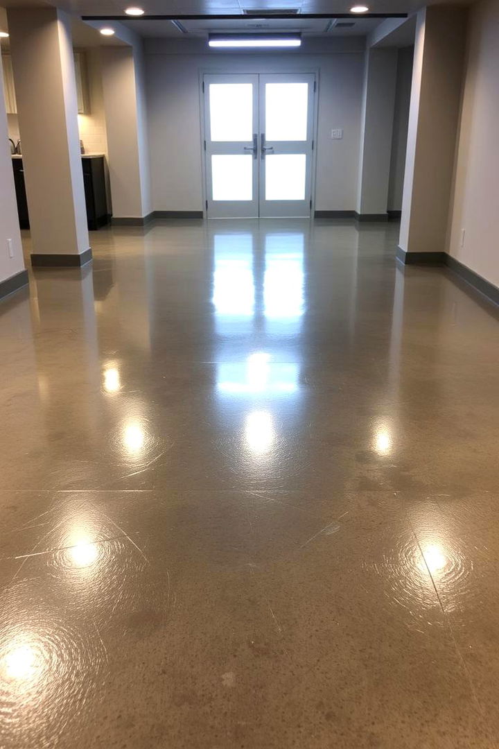 Metallic Finish Concrete Floors - 22 Concrete Basement Floor Ideas