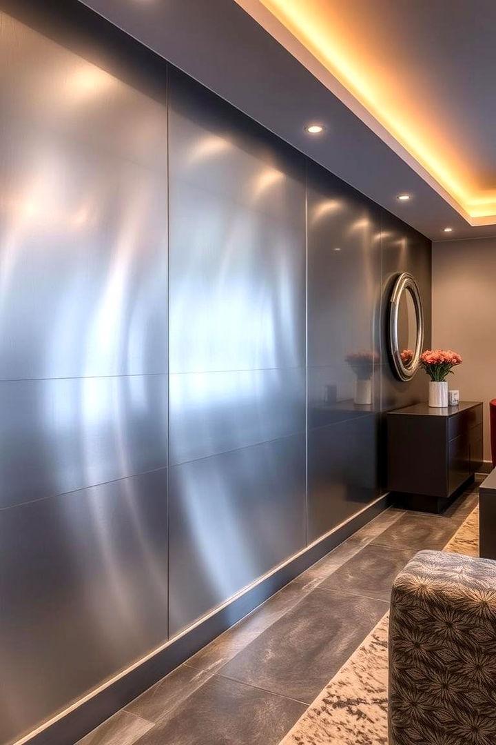 Metallic Finishes - 22 Basement Accent Wall Ideas